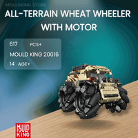 MOULD KING 20016 All-terrain Wheat Wheeler With Motor with 617 Pieces
