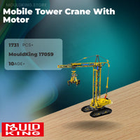 MOULD KING 17059 Mobile Tower Crane With Motor with 1731 Pieces
