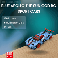 MOULD KING 13156 Blue Apollo The Sun God RC Sport Cars with 1669 Pieces
