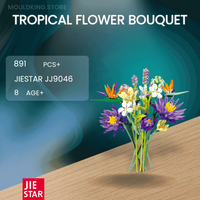 JIESTAR JJ9046 Tropical Flower Bouquet with 891 Pieces
