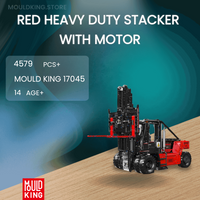 MOULD KING 17045 Red Heavy Duty Stacker With Motor with 4579 Pieces
