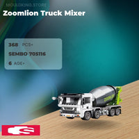 SEMBO 705116 Zoomlion Truck Mixer with 368 Pieces
