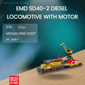 MOULD KING 12027 EMD SD40-2 Diesel Locomotive With Motor with 1170 Pieces