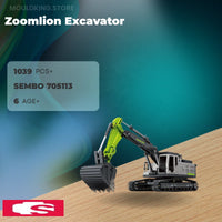 SEMBO 705113 Zoomlion Excavator with 1039 Pieces
