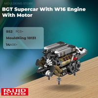 MOULD KING 10131 BGT Supercar With W16 Engine With Motor with 952 Pieces