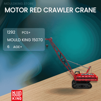 MOULD KING 15070 Motor Red Crawler Crane with 1292 Pieces
