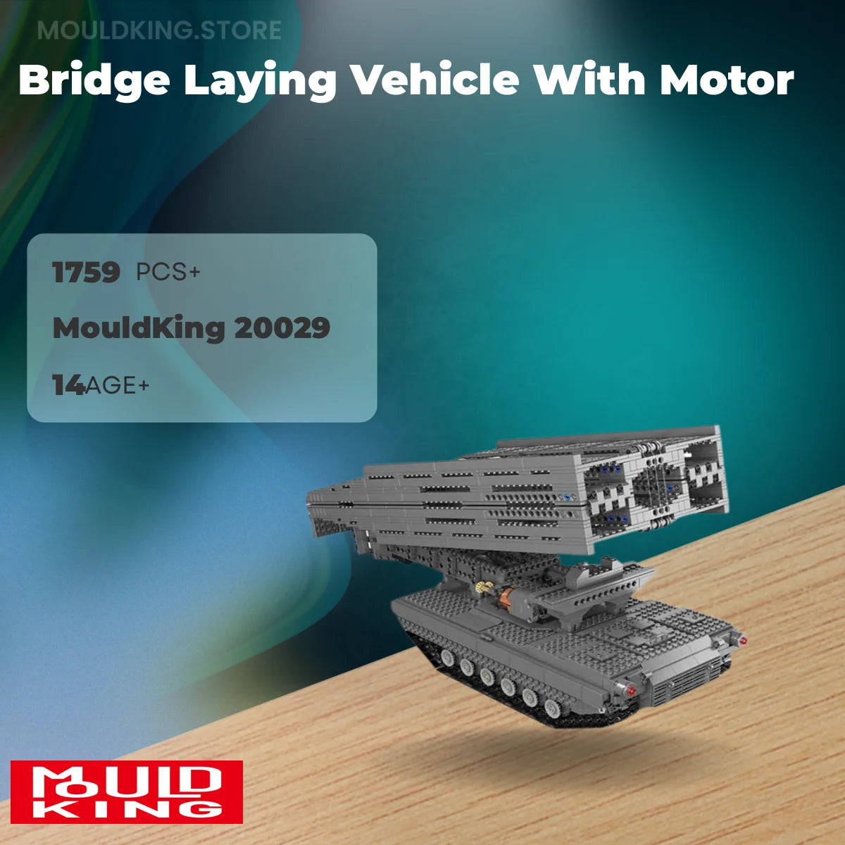 MOULD KING 20029 Bridge Laying Vehicle With Motor with 1759 Pieces ...