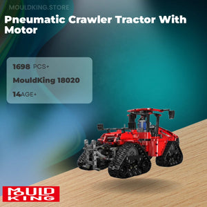 MOULD KING 18020 Pneumatic Crawler Tractor With Motor with 1698 Pieces