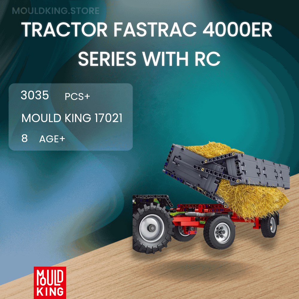 MOULD KING 17021 Tractor Fastrac 4000er series with RC with 3035 Pieces