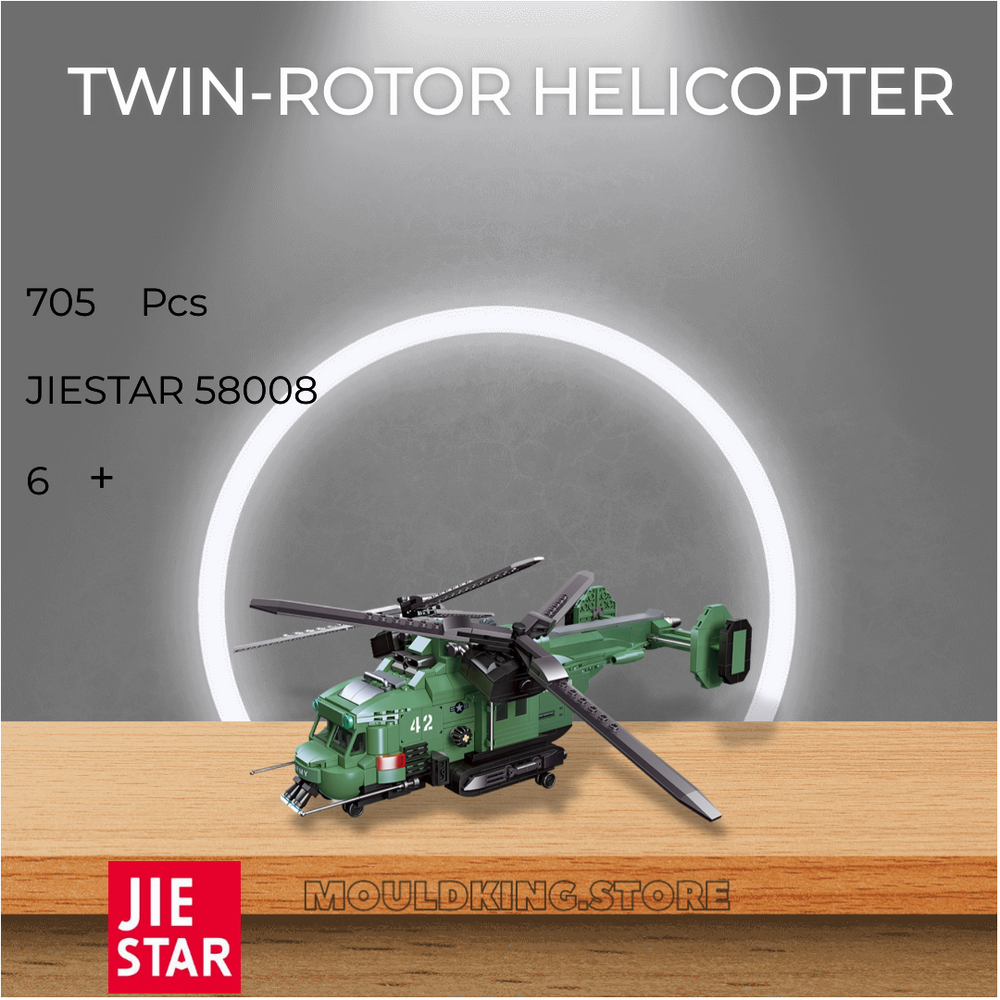 JIESTAR 58008 Twin-Rotor Helicopter with 705 Pieces