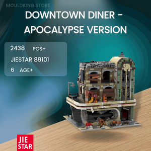 JIESTAR 89101 Downtown Diner – Apocalypse Version with 2438 Pieces