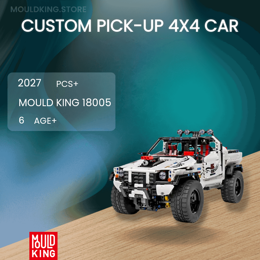 MOULD KING 18005 Custom Pick-Up 4X4 Car with 2027 Pieces