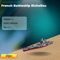 MOC Factory 163300 French Battleship Richelieu with 10803 Pieces
