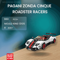 MOULD KING 13105 Pagani Zonda Cinque Roadster Racers with 960 Pieces
