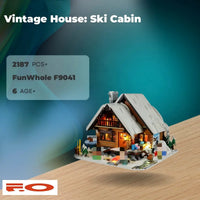 FunWhole F9041 Vintage House: Ski Cabin with 2187 Pieces
