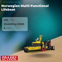 MOULD KING 10080 Norwegian Multi-Functional Lifeboat with 462 Pieces
