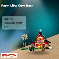 FunWhole F9037 Farm Life: Cow Barn with 1368 Pieces
