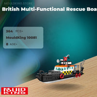 MOULD KING 10081 British Multi-Functional Rescue Boat with 364 Pieces
