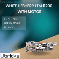 Ubrick E1001.1 White Liebherr LTM 11200 With Motor with 9177 Pieces
