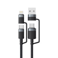 iQuick TransWire I Series 4 in 1 Charging Date Cable 1.2m for 15 / 16 / 17 Series

