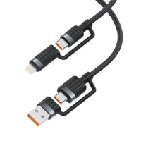 iQuick TransWire I Series 4 in 1 Charging Date Cable 1.2m for 15 / 16 / 17 Series
