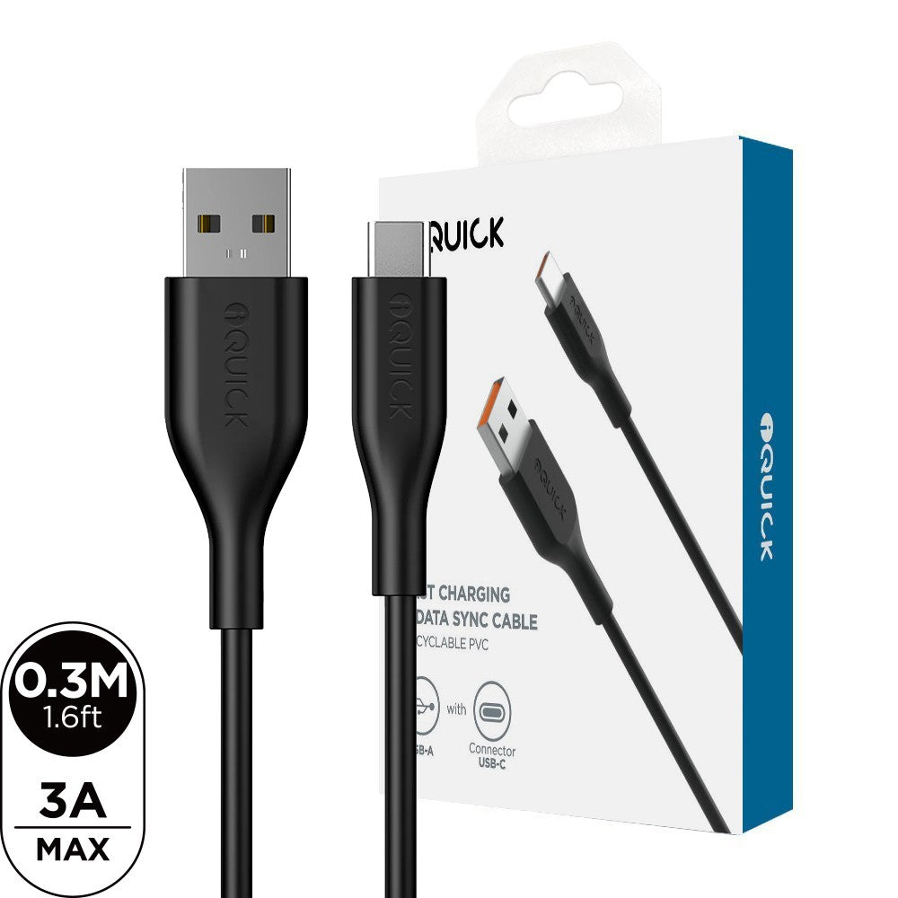 iQuick PVC USB-A to USB-C Fast Charging Cable | Goodstuff Australia