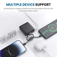 iQuick Built-in Type-C and Lightning Cables Power Bank 10000mAh 22.5W
