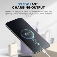 iQuick Built-in Type-C and Lightning Cables Power Bank 10000mAh 22.5W
