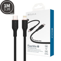 iQuick PowerWire 1 Series TPE Charging Date Cable Type-C to iP 1m
