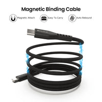 iQuick MagWire 1 Series Self-winding Charging Date Cable 100W/5A 1m Compatible for iPhone 15 Series
