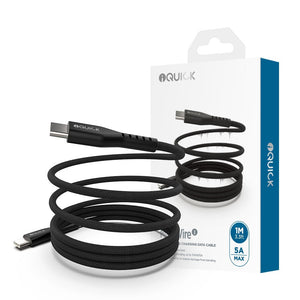 iQuick MagWire 1 Series Self-winding Charging Date Cable 100W/5A 1m Compatible for iPhone 15 Series