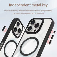 iPhone 16e / 17e Redefine Metal Camera Lens Transparent Case Cover With Magnetic Ring
