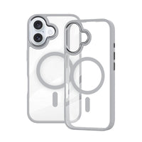 iPhone 17 Redefine Metal Camera Lens Transparent Case Cover With Magnetic Ring
