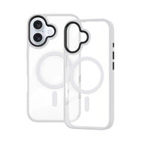 iPhone 17 Redefine Metal Camera Lens Transparent Case Cover With Magnetic Ring
