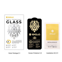 iPhone 17 Pro Max Kinglas 2 Packs 2.5D Full Coverage Silk Printing Privacy Tempered Glass Screen Protector