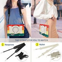 Armor Shockproof Handle Ring Rotation Case Cover for Samsung Galaxy Tab S9+ X810 / S9 FE+ X610 / S10+ X820
