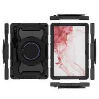 Armor Shockproof Handle Ring Rotation Case Cover for Samsung Galaxy Tab S9+ X810 / S9 FE+ X610 / S10+ X820
