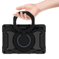 Armor Shockproof Handle Ring Rotation Case Cover for Samsung Galaxy Tab S9+ X810 / S9 FE+ X610 / S10+ X820