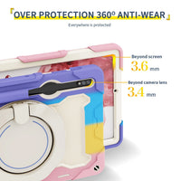 Armor Shockproof Handle Ring Rotation Case Cover for Samsung Galaxy Tab S9+ X810 / S9 FE+ X610 / S10+ X820
