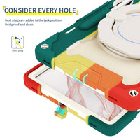 Armor Shockproof Handle Ring Rotation Case Cover for Samsung Galaxy Tab S9+ X810 / S9 FE+ X610 / S10+ X820
