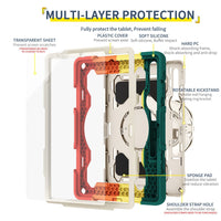 Armor Shockproof Handle Ring Rotation Case Cover for Samsung Galaxy Tab S9+ X810 / S9 FE+ X610 / S10+ X820
