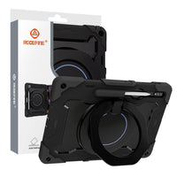 Armor Shockproof Handle Ring Rotation Case Cover for Samsung Galaxy Tab S9+ X810 / S9 FE+ X610 / S10+ X820