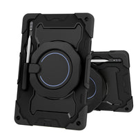 Armor Shockproof Handle Ring Rotation Case Cover for Samsung Galaxy Tab S9+ X810 / S9 FE+ X610 / S10+ X820
