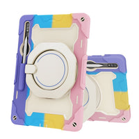 Armor Shockproof Handle Ring Rotation Case Cover for Samsung Galaxy Tab S9+ X810 / S9 FE+ X610 / S10+ X820