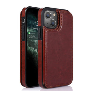 Back Flip Leather Wallet Cover Case