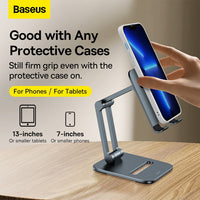 Baseus Desktop Biaxial Foldable Metal Stand For Tablets-Gray
