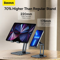 Baseus Desktop Biaxial Foldable Metal Stand For Tablets-Gray
