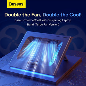 Baseus Thermo Cool Heat-Dissipating Laptop Stand (Turbo Fan Version)-Gray