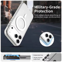 iPhone 17 Pro Max High Quality Acrylic + TPU Hybrid Transparent Case Cover With Magnetic Ring
