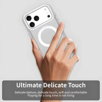 iPhone 17 Pro Max High Quality Acrylic + TPU Hybrid Transparent Case Cover With Magnetic Ring
